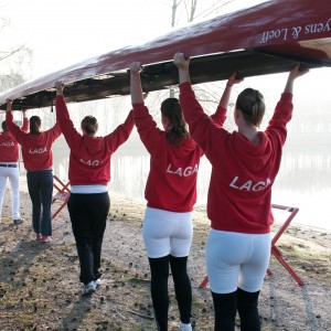 De start van het eerstejaars competitieroeien