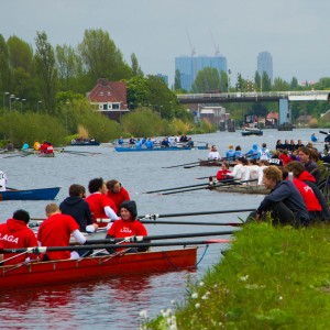 4,5km met de competitiesectie op de Schie!